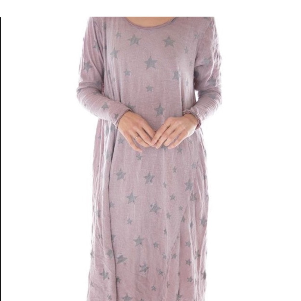 Elegant Star Pattern Long Sleeve Dress